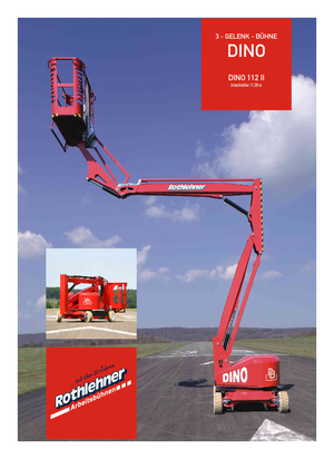 Kołowe przegubowe podnośniki koszowe PB Dino 112D II