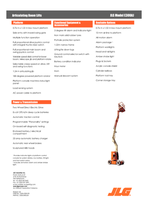 Kołowe przegubowe podnośniki koszowe JLG E300AJ