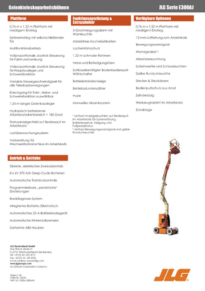 Kołowe przegubowe podnośniki koszowe JLG E300AJ