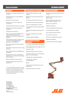 Kołowe przegubowe podnośniki koszowe JLG E400AJP