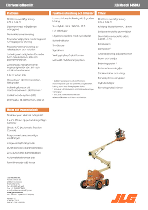 Kołowe przegubowe podnośniki koszowe JLG E450AJ