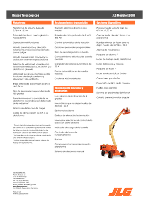Kołowe teleskopowe platformy robocze JLG E600J