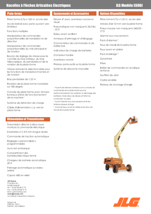 Kołowe teleskopowe platformy robocze JLG E600J