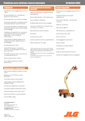 Kołowe teleskopowe platformy robocze JLG E600J
