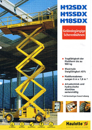 Kołowe przegubowe podnośniki koszowe Haulotte H 12 SDX