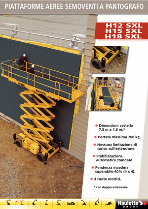 Kołowe podnośniki nożycowe Haulotte H18 SXL