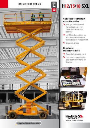 Kołowe podnośniki nożycowe Haulotte H18 SXL