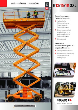 Kołowe podnośniki nożycowe Haulotte H18 SXL
