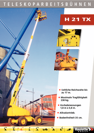 Kołowe teleskopowe platformy robocze Haulotte H 21 TX