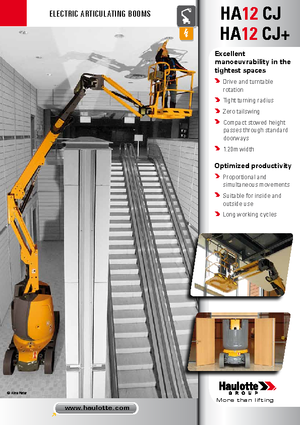 Kołowe przegubowe podnośniki koszowe Haulotte HA12 CJ