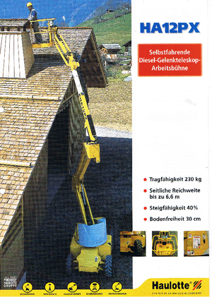 Kołowe przegubowe podnośniki koszowe Haulotte HA 12 PX