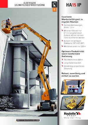 Kołowe przegubowe podnośniki koszowe Haulotte HA15 IP