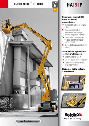 Kołowe przegubowe podnośniki koszowe Haulotte HA15 IP