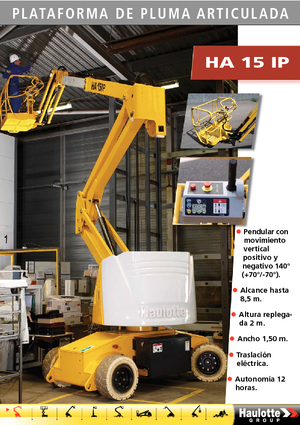 Kołowe przegubowe podnośniki koszowe Haulotte HA15 IP