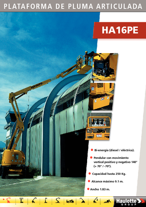 Kołowe przegubowe podnośniki koszowe Haulotte HA 16 PE