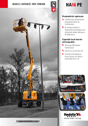 Kołowe przegubowe podnośniki koszowe Haulotte HA 16 PE