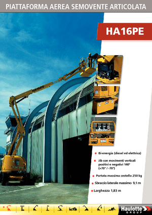 Kołowe przegubowe podnośniki koszowe Haulotte HA 16 PE