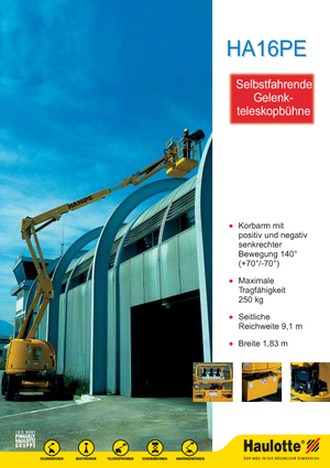 Kołowe przegubowe podnośniki koszowe Haulotte HA 16 PE