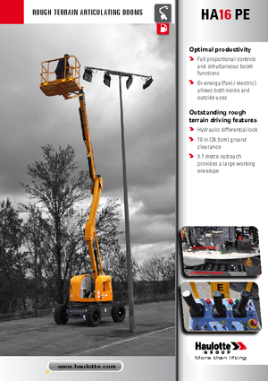 Kołowe przegubowe podnośniki koszowe Haulotte HA 16 PE
