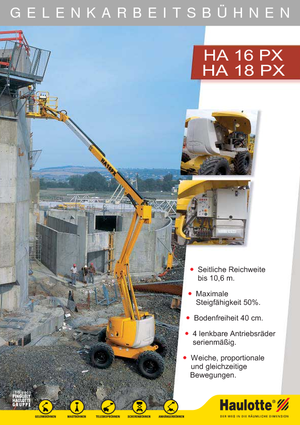 Kołowe przegubowe podnośniki koszowe Haulotte HA 16 PX