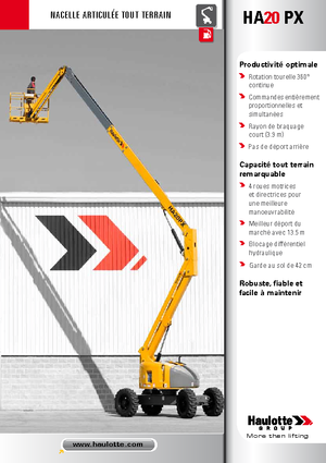 Kołowe przegubowe podnośniki koszowe Haulotte HA 20 PX