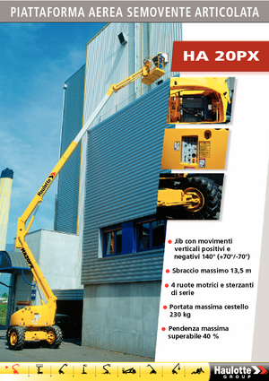 Kołowe przegubowe podnośniki koszowe Haulotte HA 20 PX