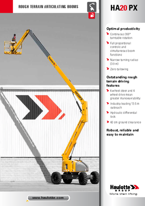 Kołowe przegubowe podnośniki koszowe Haulotte HA 20 PX