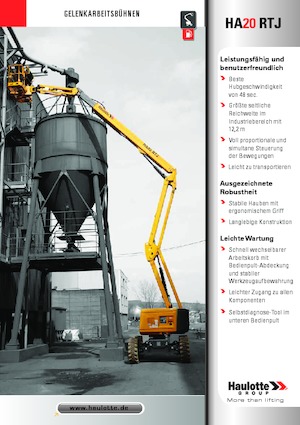 Kołowe przegubowe podnośniki koszowe Haulotte HA20 RTJ