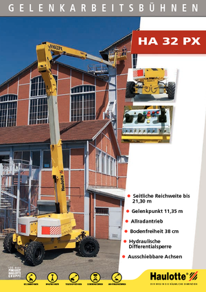 Kołowe przegubowe podnośniki koszowe Haulotte HA 32 PX