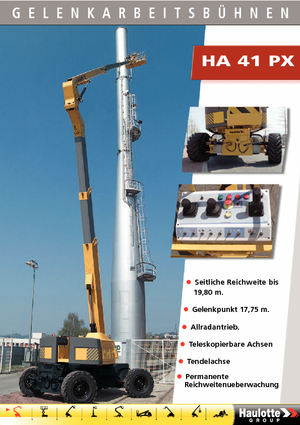 Kołowe przegubowe podnośniki koszowe Haulotte HA 41 PX