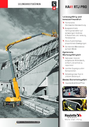 Kołowe przegubowe podnośniki koszowe Haulotte HA41 RTJ PRO