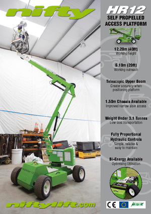 Kołowe przegubowe podnośniki koszowe Niftylift HR 12