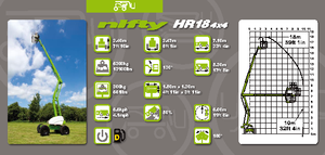 Kołowe przegubowe podnośniki koszowe Niftylift HR 18