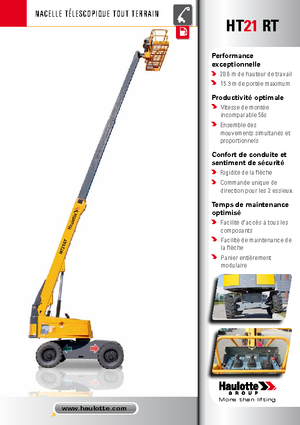 Kołowe teleskopowe platformy robocze Haulotte HT21 RT PRO