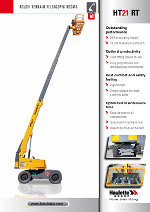 Kołowe teleskopowe platformy robocze Haulotte HT21 RT PRO