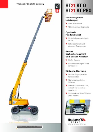 Kołowe teleskopowe platformy robocze Haulotte HT21 RT PRO