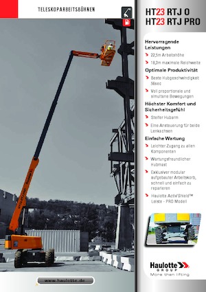 Kołowe teleskopowe platformy robocze Haulotte HT23 RTJ PRO