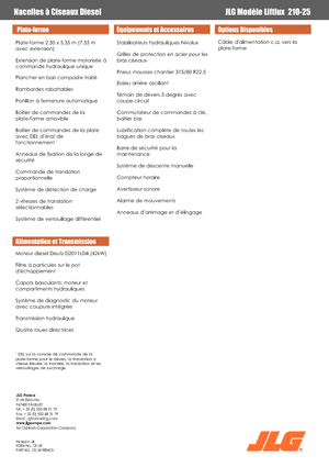 Kołowe podnośniki nożycowe JLG Liftlux 210-25