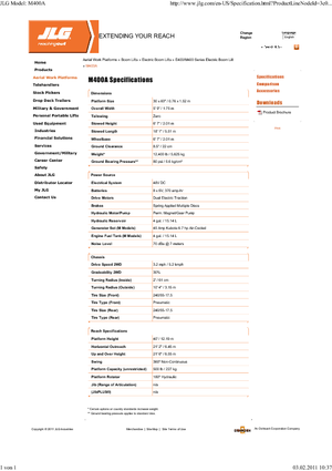 Kołowe przegubowe podnośniki koszowe JLG M 400 A