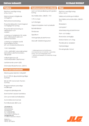 Kołowe przegubowe podnośniki koszowe JLG M400AJP