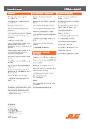 Kołowe przegubowe podnośniki koszowe JLG M400AJP