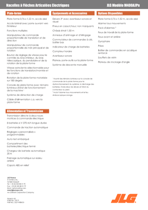Kołowe przegubowe podnośniki koszowe JLG M400AJPN