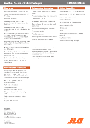 Kołowe przegubowe podnośniki koszowe JLG M400AN
