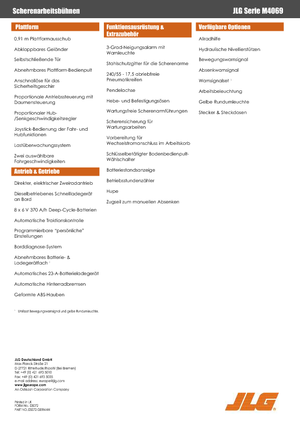 Kołowe podnośniki nożycowe JLG M4069LE