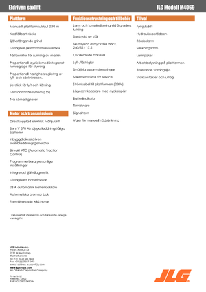 Kołowe podnośniki nożycowe JLG M4069LE