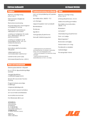 Kołowe przegubowe podnośniki koszowe JLG M450AJ