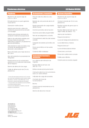 Kołowe przegubowe podnośniki koszowe JLG M450AJ