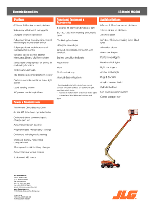 Kołowe teleskopowe platformy robocze JLG M600JA