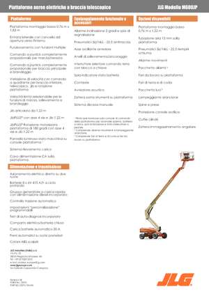 Kołowe teleskopowe platformy robocze JLG M600JP