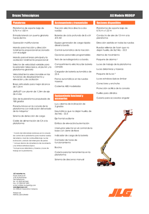Kołowe teleskopowe platformy robocze JLG M600JP